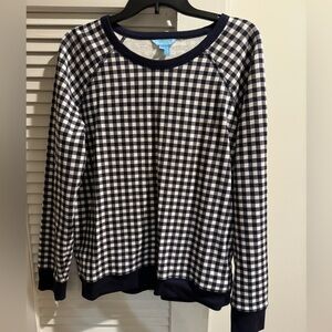 Draper James Natalie Sweatshirt Blue Gingham